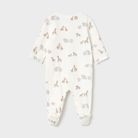 Pijama mameluco manga larga diseño estampado, cuello redondo, cierre con botones a presión en la parte delantera, botones a presión en la entrepierna para facilitar la puesta de la prenda, diseño estampado - Mayoral
