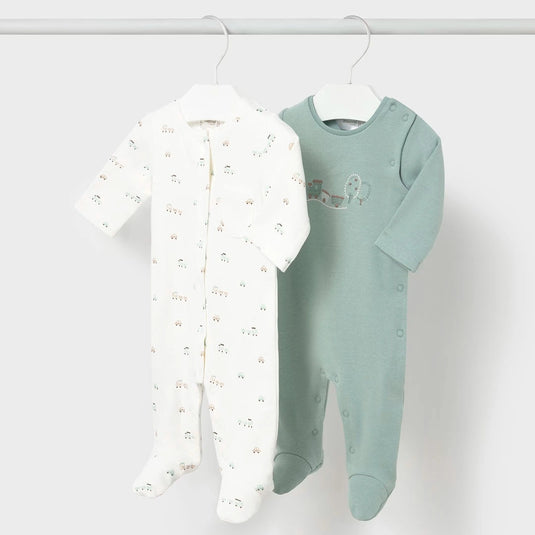 Pijama mameluco manga larga con diseño estampado, cuello redondo, cierre con botones a presión en la parte delantera, botones a presión en la entrepierna para facilitar la puesta de la prenda, diseño estampado - Mayoral