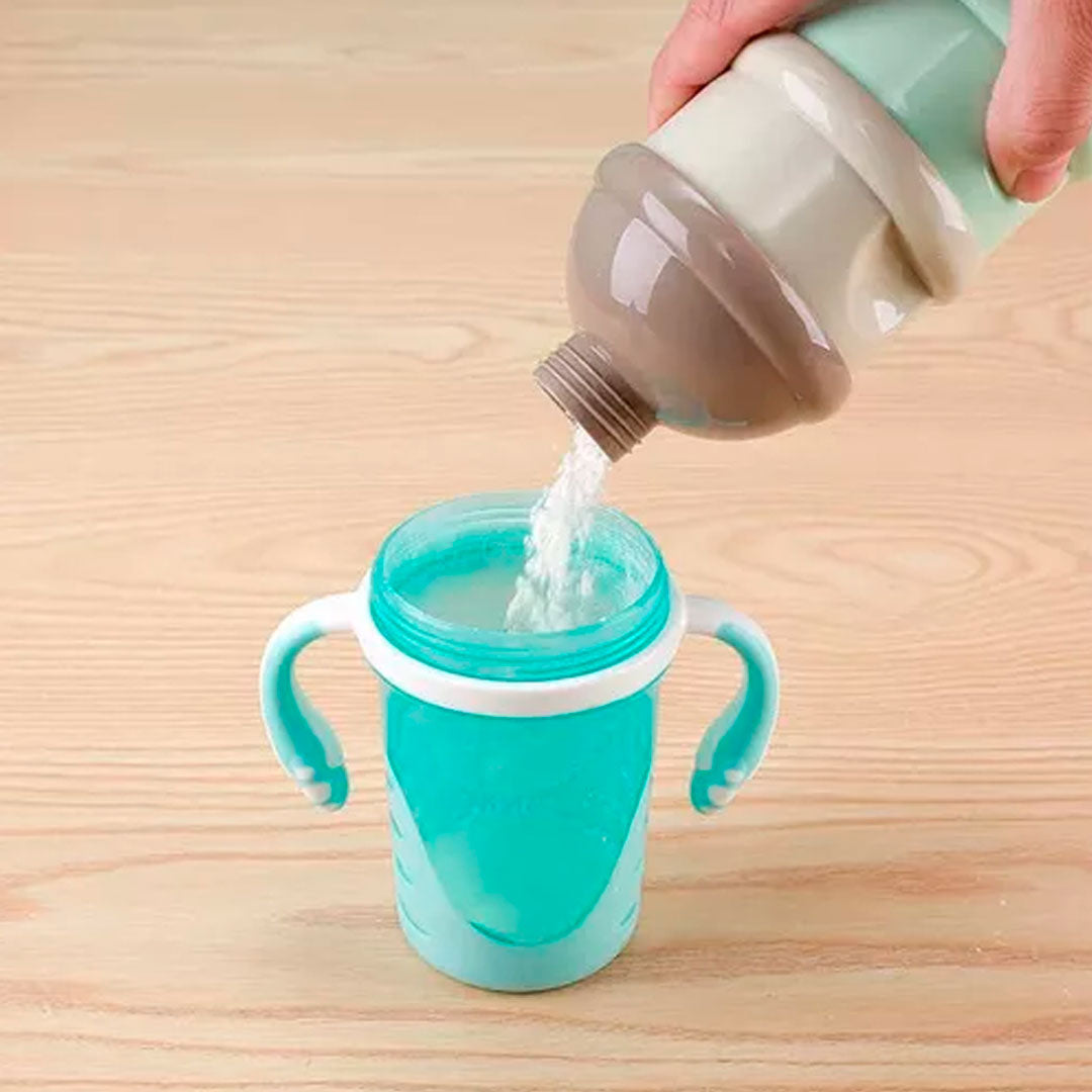 Portaleche dosificador de múltiples niveles portátil, con tres tapas de buena capacidad, dispensador de leche en polvo con diseño de osito