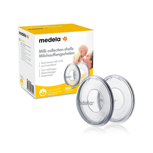 Cocas recolectoras x2 de leche materna, hechas en silicona 100% libre de BPA, diseño suave y flexible, con forma ergonómica para mayor comodidad - Medela