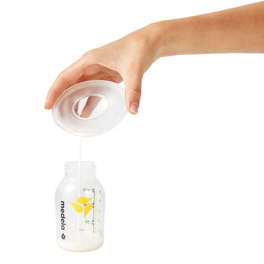 Cocas recolectoras x2 de leche materna, hechas en silicona 100% libre de BPA, diseño suave y flexible, con forma ergonómica para mayor comodidad - Medela