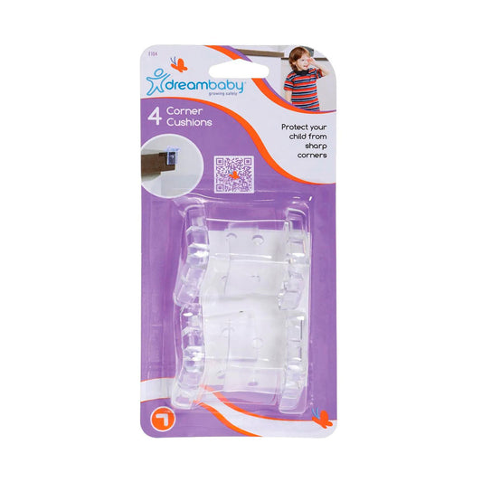 Paquete x4 protectores de esquinas para mesas, ideal para las esquinas agudas, fácil de instalar, diseño extrafuerte, material resistente no tóxico, con respaldo adhesivo - DreamBaby