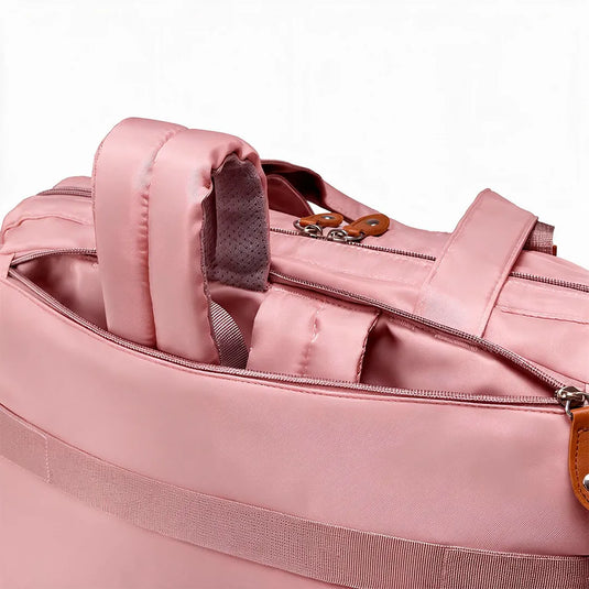 Pañalera bolso de mamá de gran capacidad, con panel tejido, cambiador, portachupos y correa de hombro.