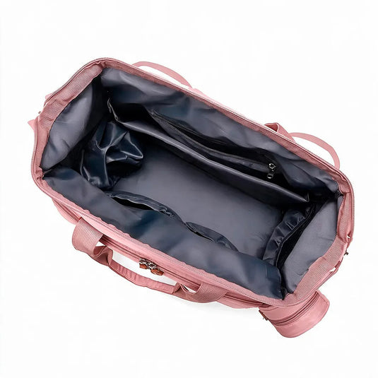 Pañalera bolso de mamá de gran capacidad, con panel tejido, cambiador, portachupos y correa de hombro.
