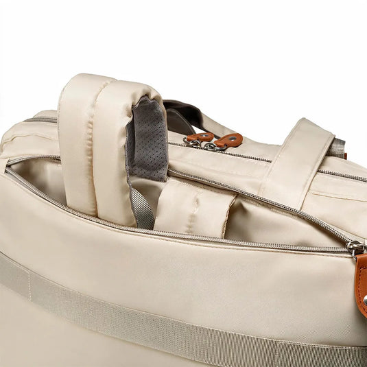 Pañalera bolso de mamá de gran capacidad, con panel tejido, cambiador, portachupos y correa de hombro.