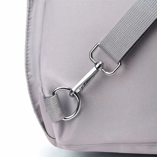 Pañalera bolso de mamá de gran capacidad, con panel tejido, cambiador, portachupos y correa de hombro.