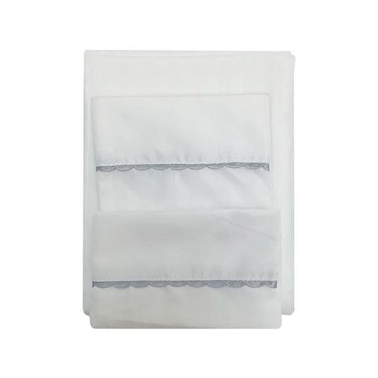Sábana ajustable para colchón corral con dos fundas de almohada, 100 x 70 cm, set de sábanas con resorte para ajustar a la medida del colchón - nubba