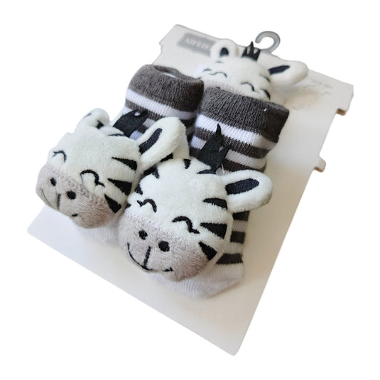 Set x2 par de medias y una pulsera sonajero, combo de 2 medias y pulsera a juego, con diseño de animales coloridos que llamaran la atención de tu bebé - Aifeier - Cocco Semana 2026
