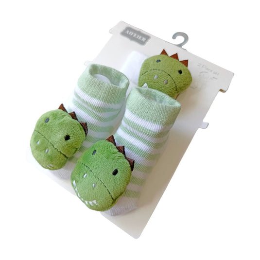 Set x2 par de medias y una pulsera sonajero, combo de 2 medias y pulsera a juego, con diseño de animales coloridos que llamaran la atención de tu bebé - Aifeier - Cocco Semana 2026
