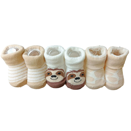 Set de 3 pares de medias para bebé, medias hechas de material suave antialérgico, con diseños y colores llamativos para tu bebé, ideales para el día a día, en caja lista para regalar - Hudson Baby