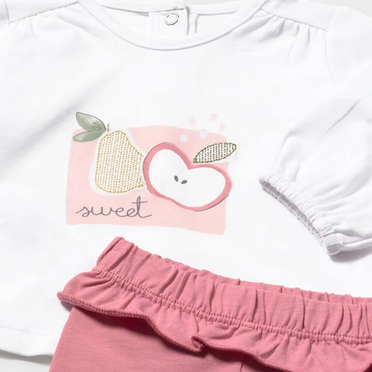Conjunto 2 piezas manga larga color rosa para bebé - Mayoral