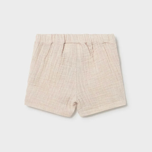 Conjunto con chaleco y shorts tejidos color café - Mayoral