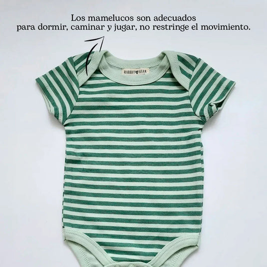 Set x3 mamelucos con diseños estampados, cómoda capa base ideal para combinar con pantalones, shorts o incluso debajo de la ropa, hechos en material hipoalergénico suave al contacto con la piel, ideales para el uso diario - RabbitBear