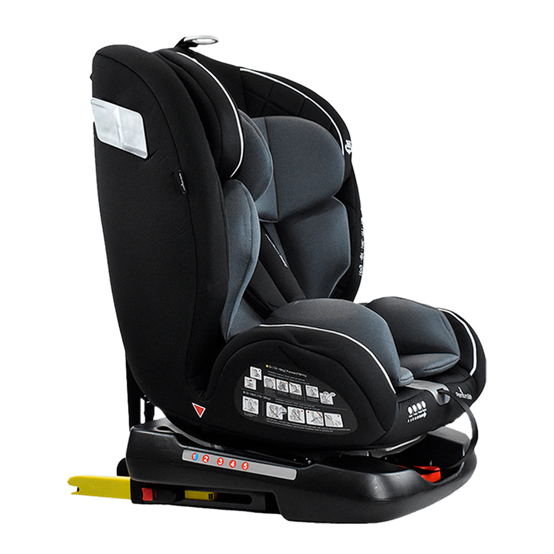 Silla de seguridad para carro EOS negra, giro de 360°, extra acolchado, cinturón de seguridad - Premium Baby