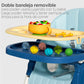Silla comedor plegable con ruedas direccionales, bandeja y funda extraíbles