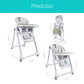Silla comedor infantil con altura graduable, reclinado y bandeja ajustable - PRIORI
