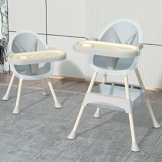 Silla comedor para bebé, altura ajustable, doble bandeja extraíble y cinturón de seguridad
