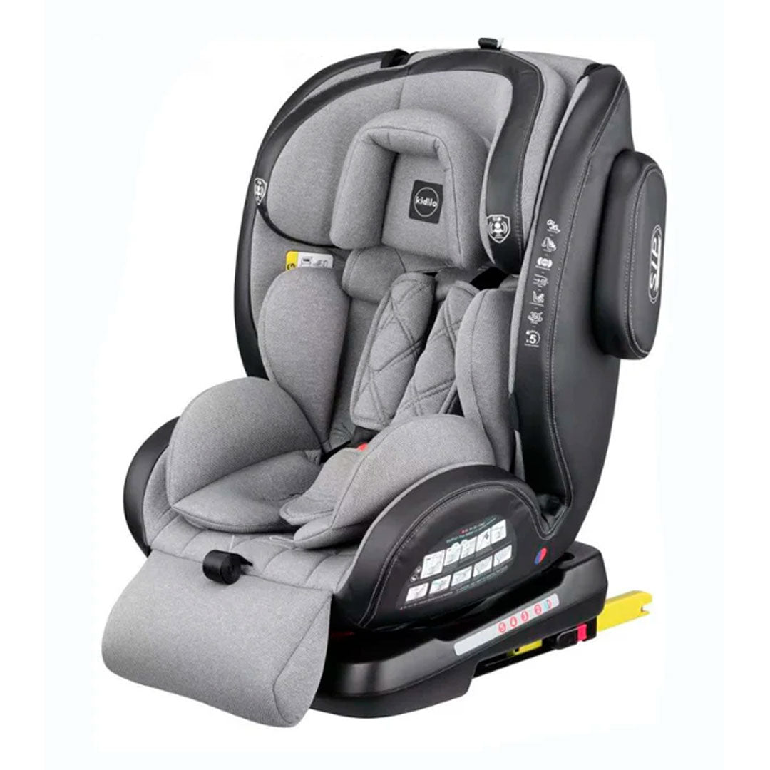Silla para carro 360° para bebé de 0-38 kg Isofix, con sistema de giro completo, reposacabezas regulable y sus múltiples inclinaciones, sistema de Fijación Isofix para Grupo 0/1/2/3 (0-38 kg) – Kidilo