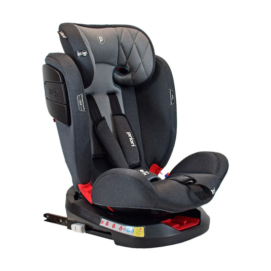 Silla de seguridad Twist para Carro Grupo 0,1,2 y 3 con sistema Isofix, con resistencia de hasta 36kg aprox, con posiciones de reclinado y almohadilla ajustable en altura, arnés de seguridad en 5 puntos - Priori
