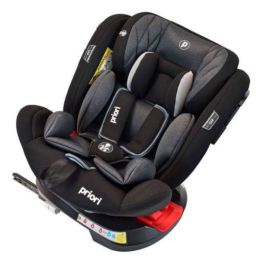 Silla de seguridad Twist para Carro Grupo 0,1,2 y 3 con sistema Isofix, con resistencia de hasta 36kg aprox, con posiciones de reclinado y almohadilla ajustable en altura, arnés de seguridad en 5 puntos - Priori