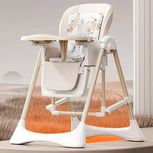 Silla 2en1 comedor y mecedora ajustable para bebé, columpio y comedor, estructura metálica en pirámide para mas estabilidad, bandeja ajustable y removible, ruedas para facilitar su traslado y se pueden quitar para mas estabilidad