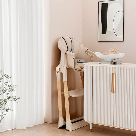 Silla comedor de lujo con sistema de plegado, cómoda y ahorra espacio, cinturón de seguridad de 5 puntos, bandeja extraíble ajustable en dos posiciones, ruedas con bloqueo que se pueden poner o quitar de las patas