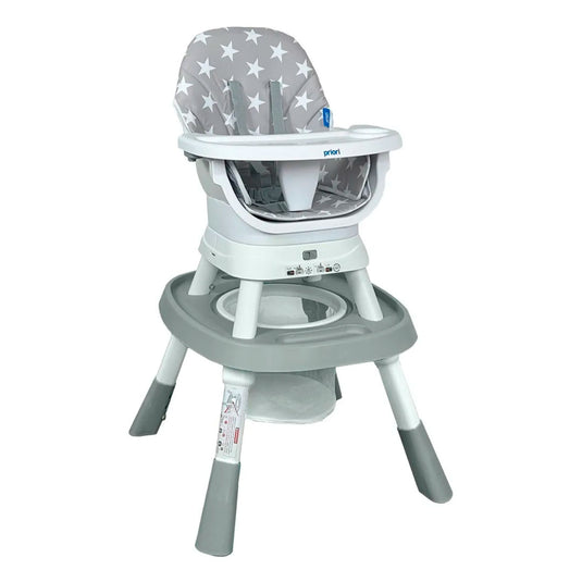 Silla comedor Yae para bebé multifuncional 12 en 1, bandeja desmontable, cinturón de seguridad en 5 puntos, con juguetes didácticos, giro 360° de la silla - Priori