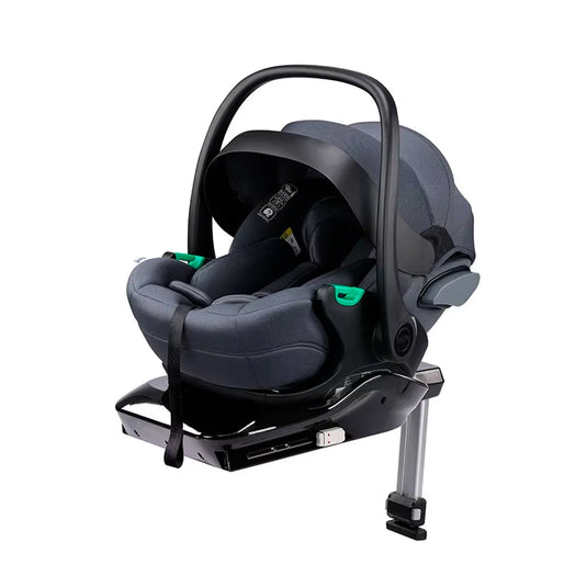 Portabebés con base al piso y sistema de anclaje ISOFIX, con posiciones de reclinado ajustables, sistema de anclaje al coche seguro, arnés de seguridad de 5 puntos, almohadilla acolchada para mas confort - Kidilo