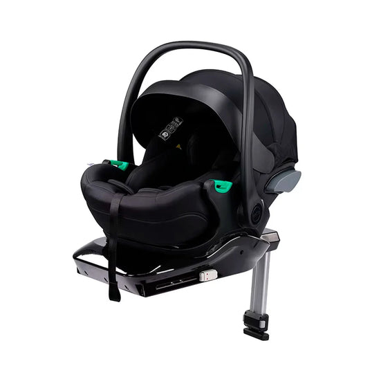 Portabebés con base al piso y sistema de anclaje ISOFIX, con posiciones de reclinado ajustables, sistema de anclaje al coche seguro, arnés de seguridad de 5 puntos, almohadilla acolchada para mas confort - Kidilo