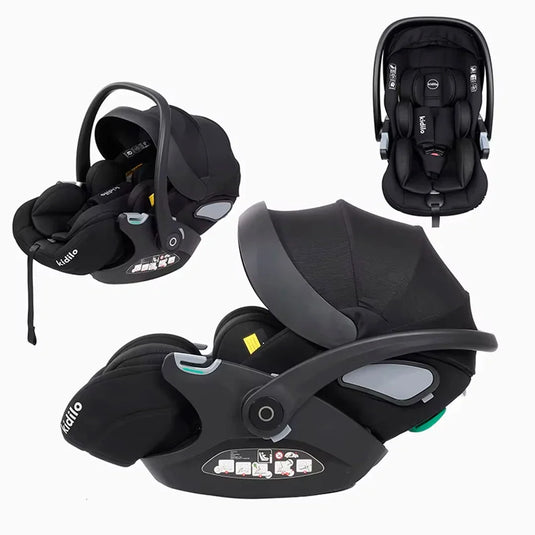 Portabebés con base al piso y sistema de anclaje ISOFIX, con posiciones de reclinado ajustables, sistema de anclaje al coche seguro, arnés de seguridad de 5 puntos, almohadilla acolchada para mas confort - Kidilo - Cocco Semana 2026