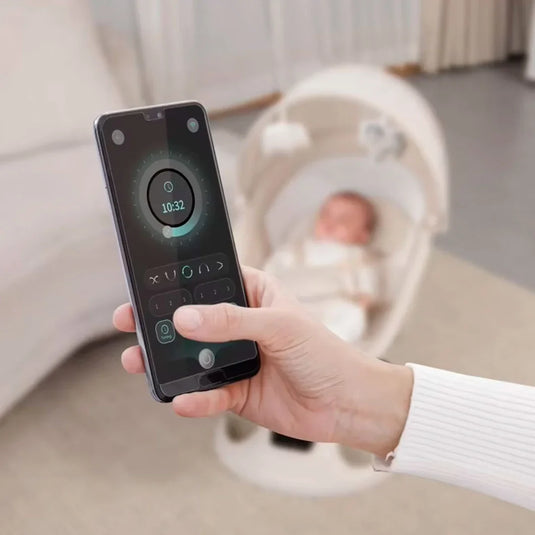 Silla mecedora Lullaby Orbit con control por App - Mastela - Cocco Semana 2026