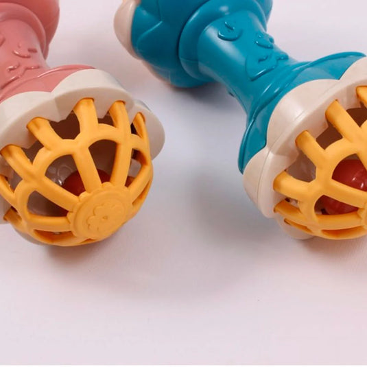 Sonajero cascabel en silicona 100% libre de BPA para bebé, hecho en material resistente de alta calidad antialérgico, juguete musical que estimula el agarre y el oído del bebé