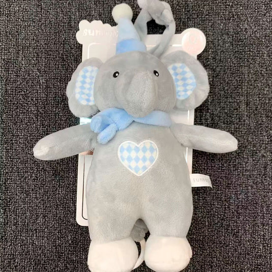 Móvil de cuerda con caja de musica de peluche, hecho en material suave e hipoalergénico, con caja de musica con melodías de cuna - Sunnozy