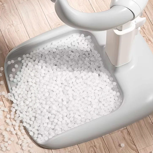 Soporte de ducha con diseño de patito para bebé, con base antideslizante, soporte de pie para bebé, ergonómico, de altura ajustable