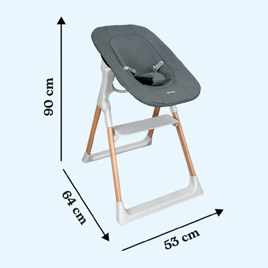 Silla comedor multifuncional 3 en 1 para bebé, también silla bouncer, con bandeja extraíble y plegable - Priori