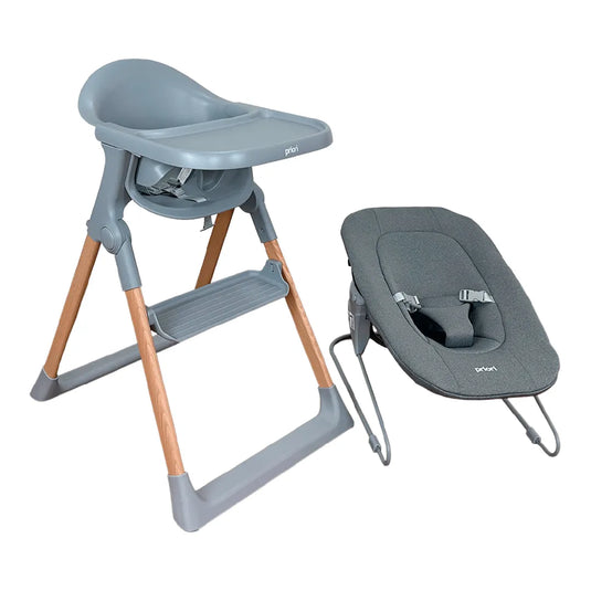 Silla comedor multifuncional 3 en 1 para bebé, también silla bouncer, con bandeja extraíble y plegable - Priori