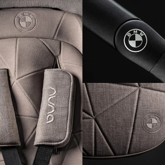 Coche paseador SWIV BMW Collection con rotación 360° en las cuatro ruedas, asiento reversible, chasis de fibra de carbono y plegado compacto - Nuna
