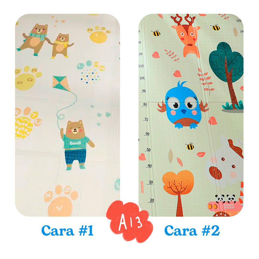 Tapete didáctico de gateo, tapete de juego plegable de espuma, portátil