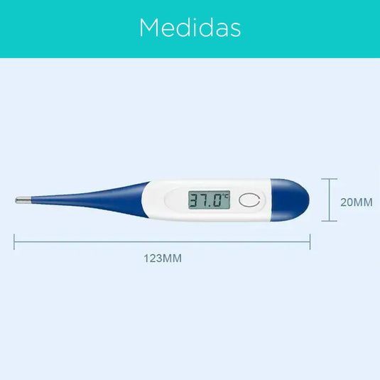 Termómetro digital con pantalla LCD, punta en silicona, diseño portátil, con pitido, apagado automático para larga duración de batería - Cocco Semana 2026