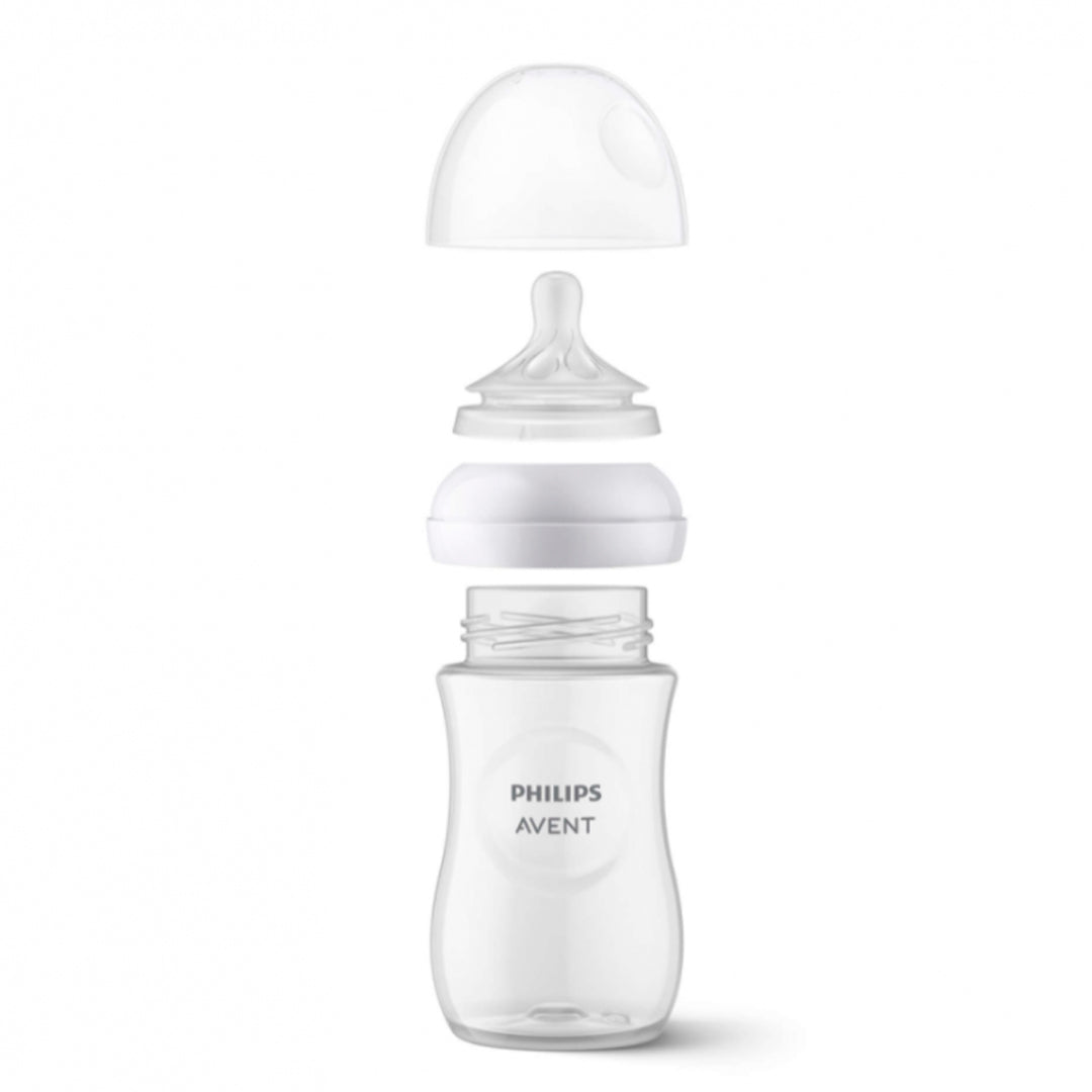 Tetero 9oz, válvula anticólicos, diseño antigoteo - Philips Avent Natural Response