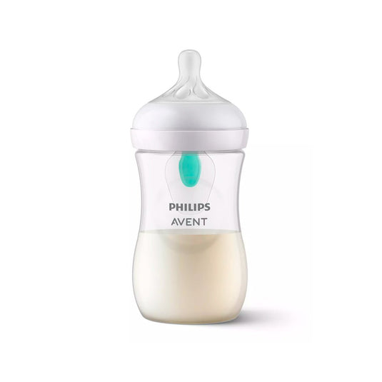 Tetero 9oz AirFree con válvula anticólicos, tetina suave y antigoteo - Philips Avent Natural Response