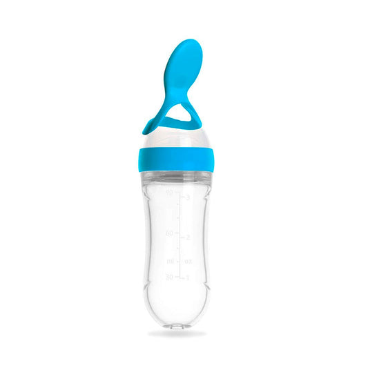Tetero exprimible con cuchara en silicona para bebé - OnlyBaby