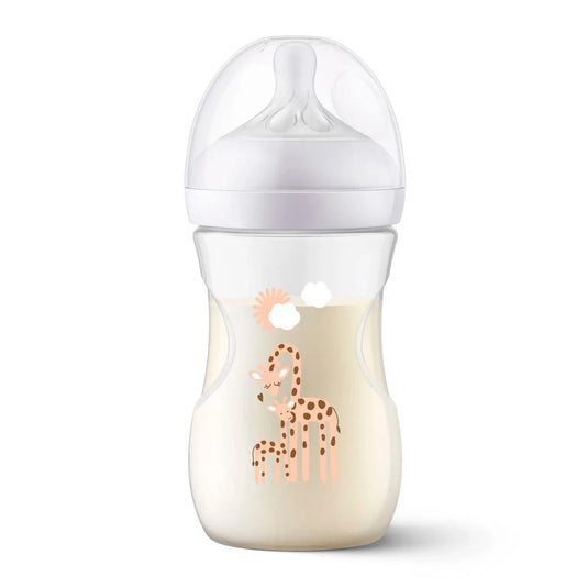 Tetero 9oz Natural Response decorado Jirafa - Philips Avent