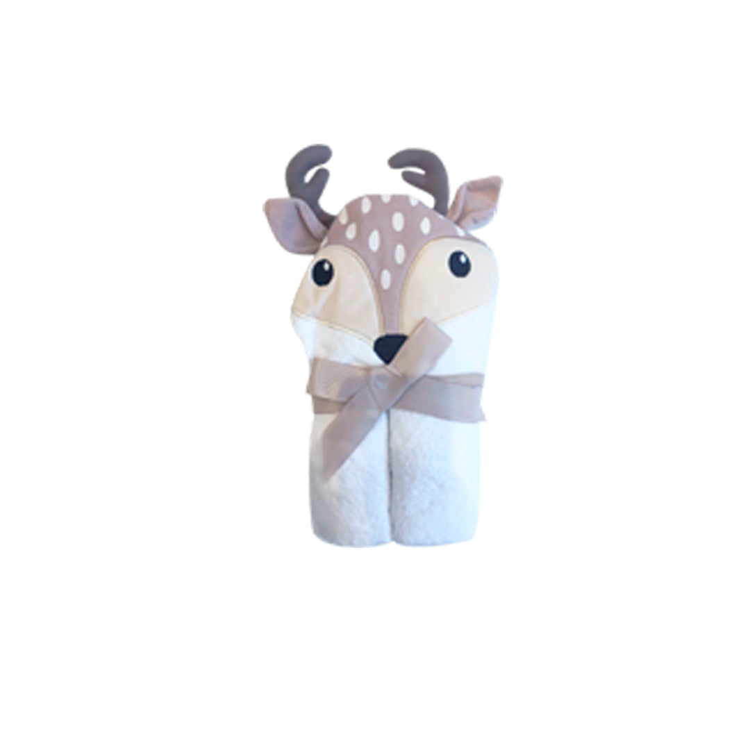 Toalla con capuche para bebé, 100% algodón y diseño de animales - Hooded Towel