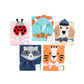 Toalla con capucha y diseños coloridos de animales - Hudson Baby