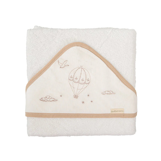 Toalla con capucha en cajita de regalo para bebé, adorables diseños bordados en la capucha, toalla de gran capacidad de absorción, hecha en material de textura suave al tacto con la piel - Bimbidreams