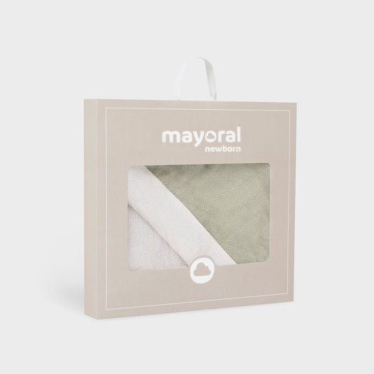 Toalla con capucha 100% algodón para bebé, tipo capa de diseño envolvente con la que podrás secar y abrigar a tu bebé, con diseños divertidos, gran suavidad al contacto con la piel - Mayoral