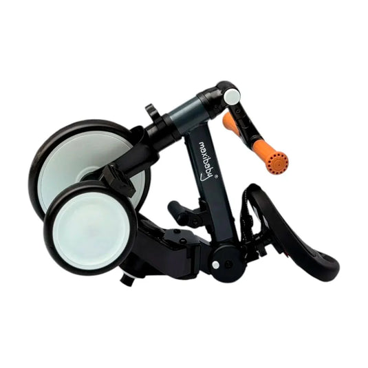 Triciclo 5 en 1 con manija de control parental, ajustes de posición, pedal extraíble, respaldo ajustable, cinturón de seguridad en tres puntos, en material resistente - Maxibaby