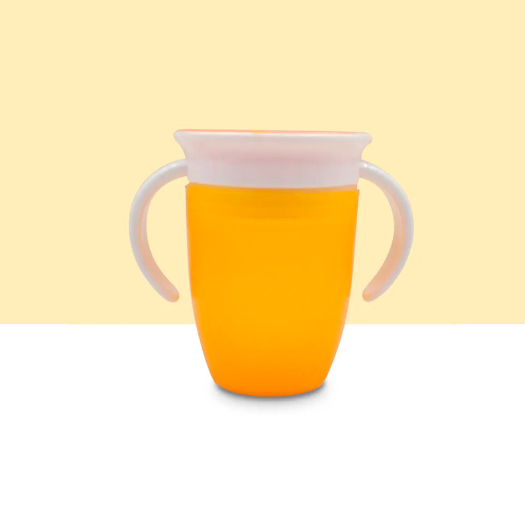 Vaso antiderrame 360°, ideal para entrenamiento, libre de BPA Naranja