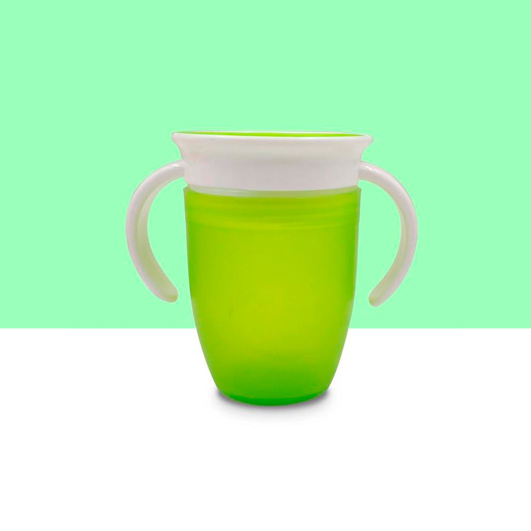 Vaso antiderrame 360°, ideal para entrenamiento, libre de BPA Verde